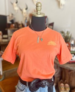 Ride for the Brand Tee- Coral