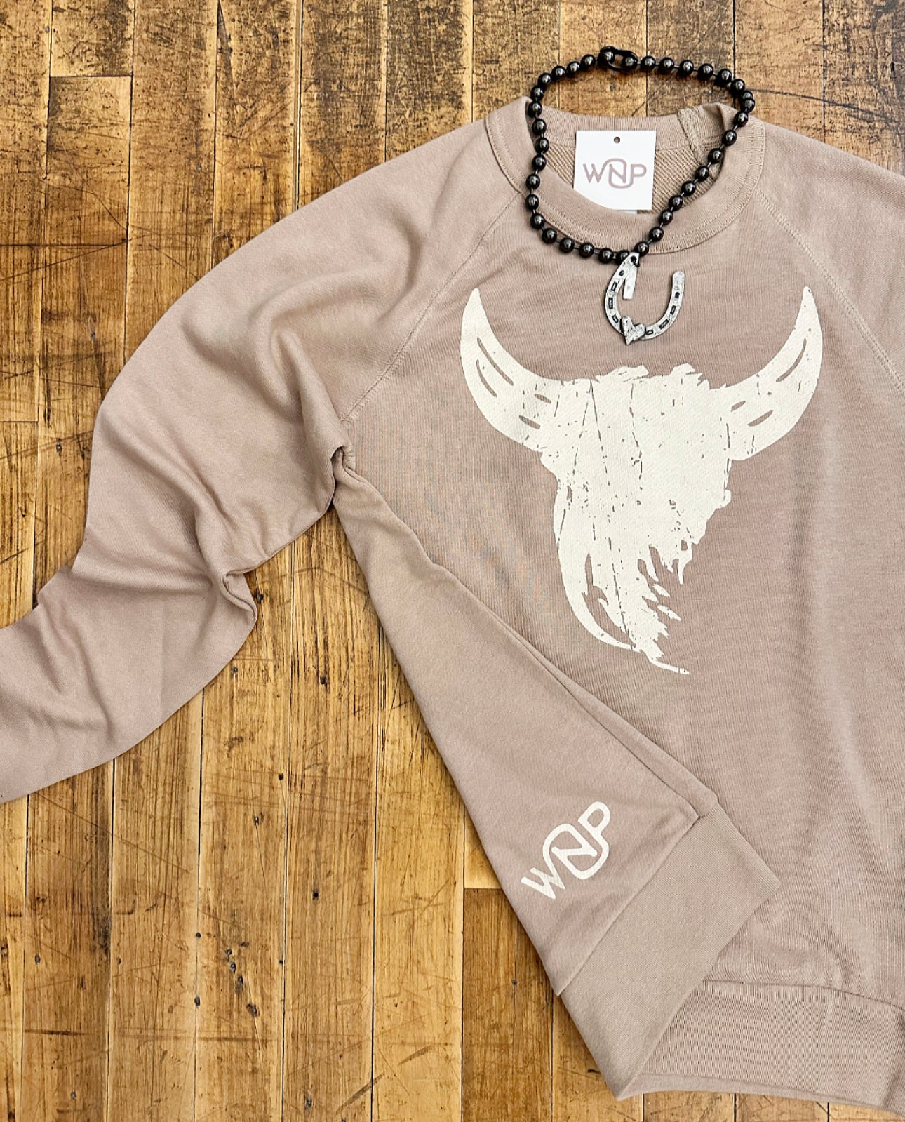 Tan-Original Bison Crew Sweatshirt