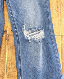 Just Right Distressed Wide Leg Jeans