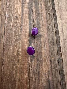 Oval Purple Mojave Studs