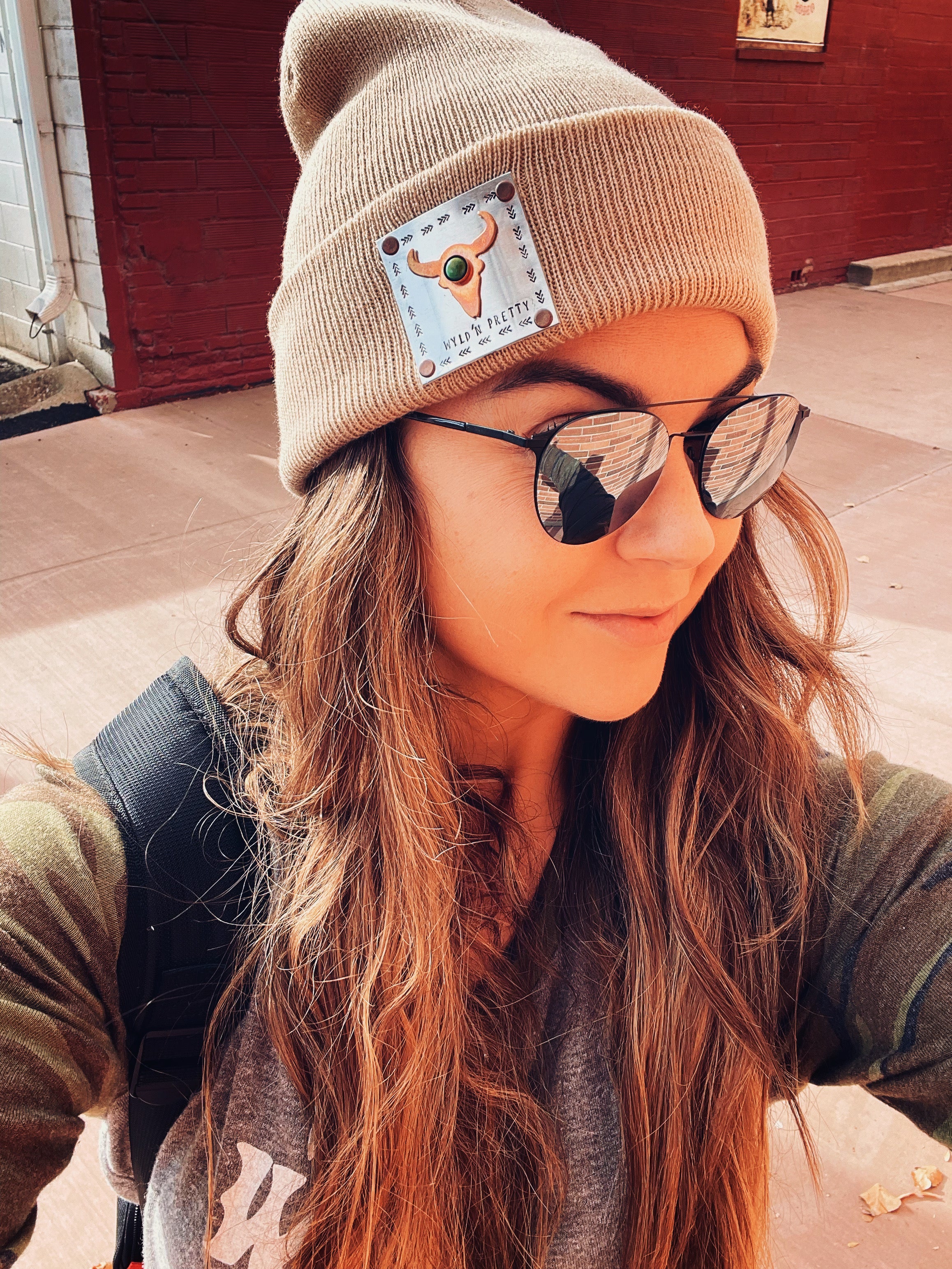 Hand Stamped Beanie