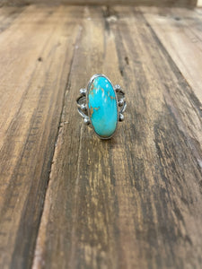 Large Oval Turquoise Ring- Size 9